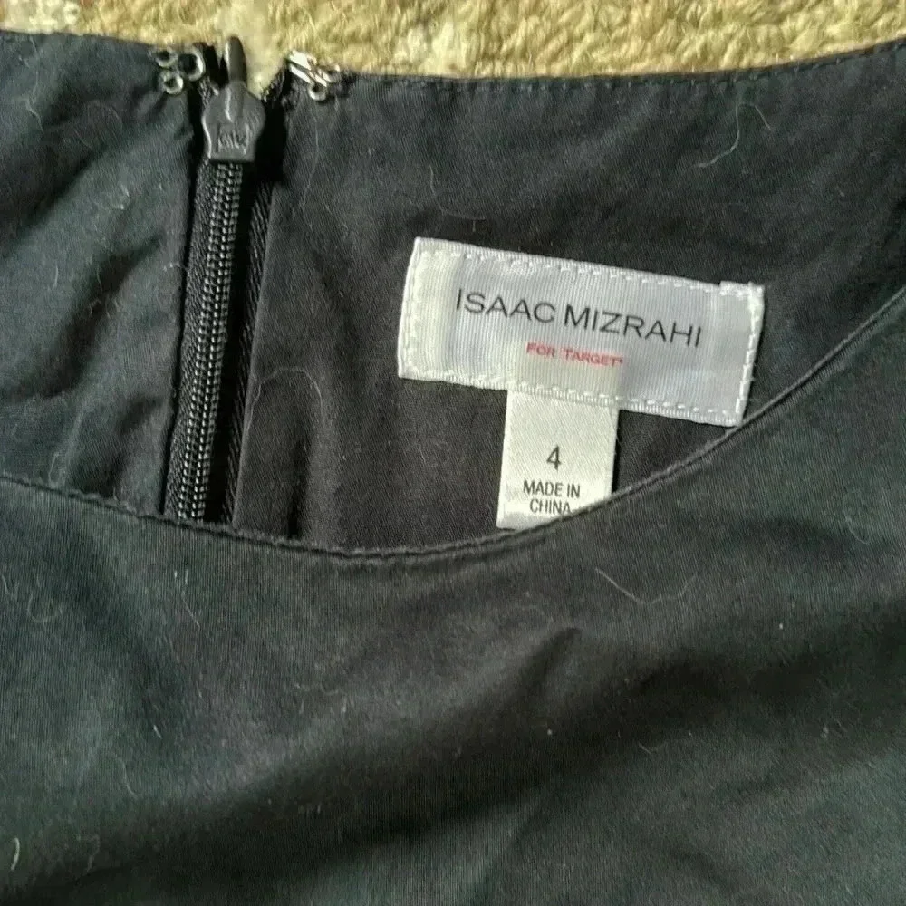 Isaac Mizrahi cotton fit and flare tie waist, cap sleeve pockets cotton dress 4 - Picture 2 of 4